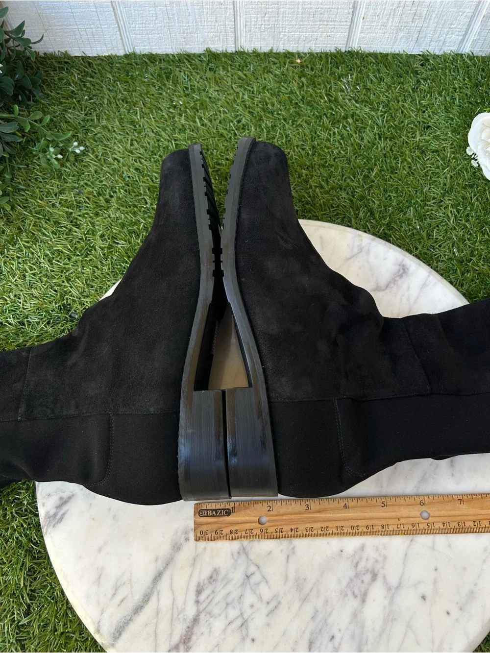 Stuart Weitzman 5050 Gisele 30MM Suede Boots black  $850 size 6 new /no box
